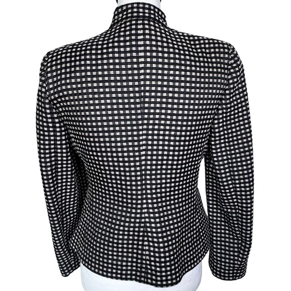 Armani Collezioni Black and White Windowpane Blazer - Picture 2 of 10